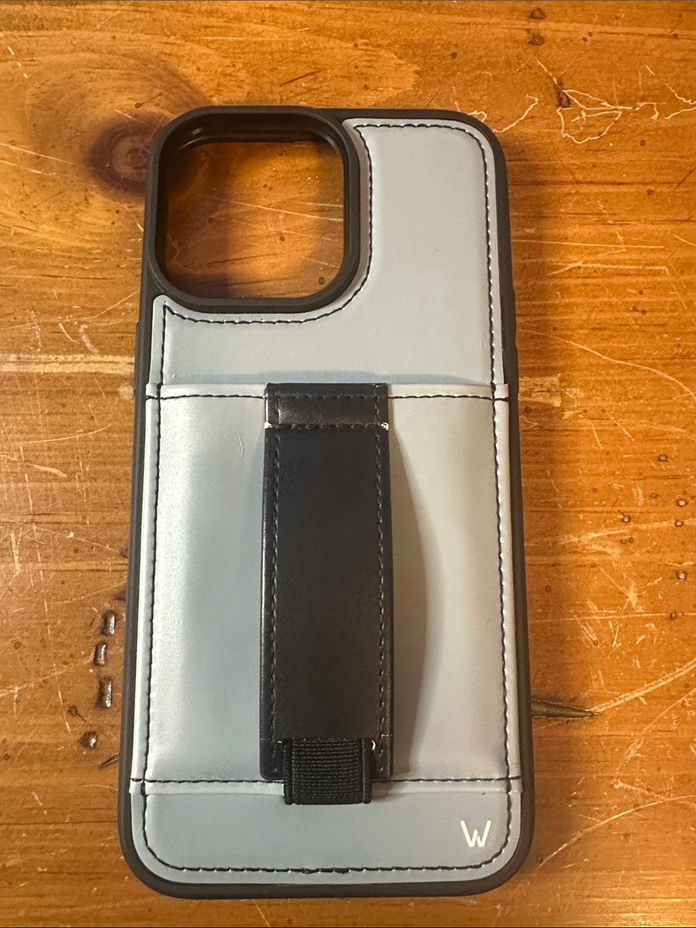 Walli Case Light Gray With Black Leather Strap iPhone 14 Pro Max - Picture 1 of 6